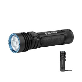 OLIGHT Seeker 4 Pro Maximum 4600 Lumens Super Bright Flashlight with Holster Dual Charging Options for Outdoor Searching, Hunting(Black)