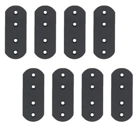 Flat Mounting Plates, 8 Pcs Wooden Furniture Repairing Support Bracket Flat Straight Mending Plates for Cabinet Bed Chair Table (38 x 125mm)