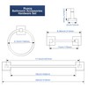 RUACQ 3 Pieces Bathroom Hardware Set, SUS 304 Stainless Steel