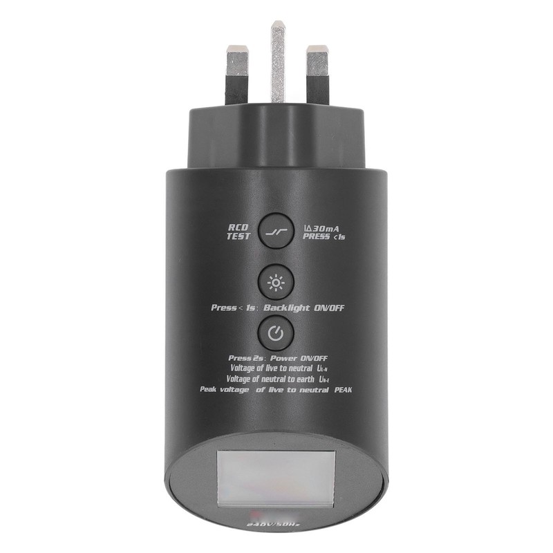 Outlet Tester Digital Display 3 Prong Electrical Receptacle Detector Socket