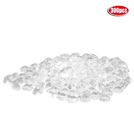 300pcs 20mm Transparent Acrylic Diamonds Crystals Pointed Beads Wedding Party Decoration