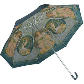 Generic Alfons Maria Mucha Masterpiece Folding Umbrella for Sunny or Rainy Days UV Protection 99% UV Protection AU-025 YOU POWER