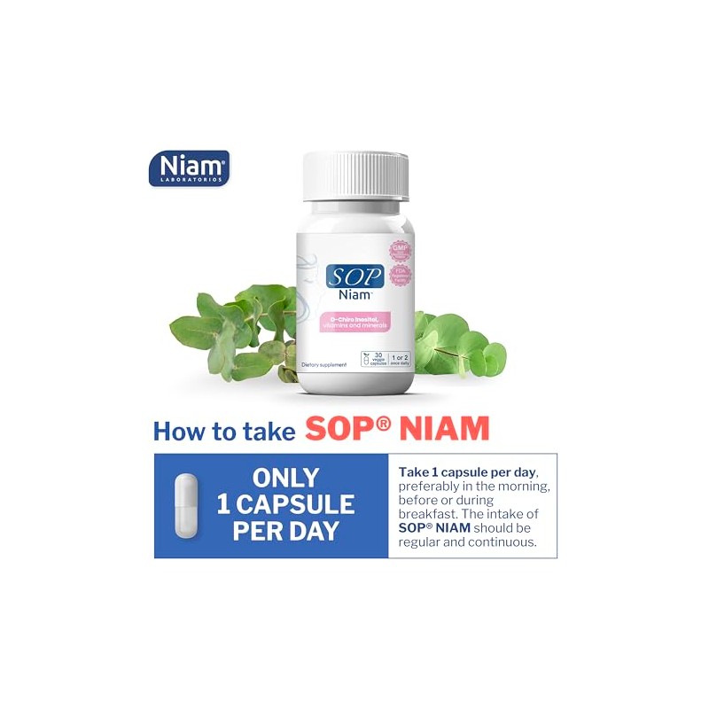 Sop Niam Complemento Alimenticio Chiro Inositol Vitaminas Minerales Cápsulas