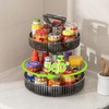 2-Tier Rotating Organizer with Handle – Adjustable Shelf, 360° Lazy