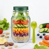 Portable Salad Container with Dressing Cup & Spoon, Mason Jar