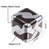 Metal Puzzle 3D Cube Brain Teaser Puzzles (Black & Silver)