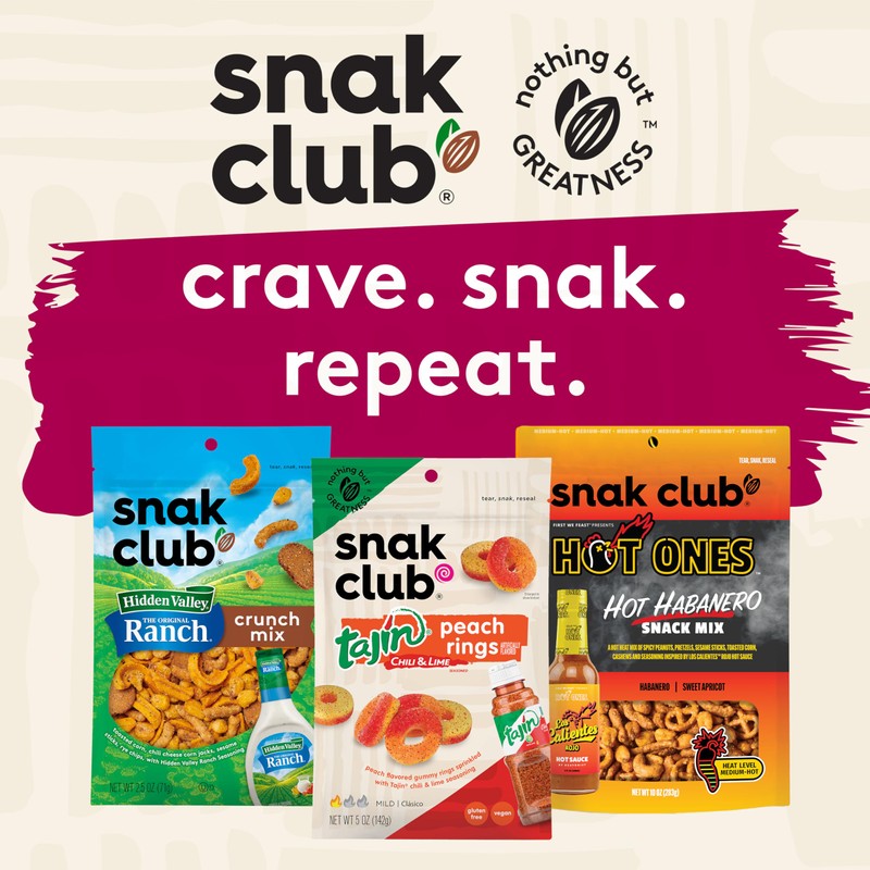 Snak Club Sweet and Salty Trail Mix with Peanuts, Butter