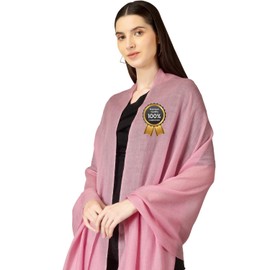 Rosera Cashmere Scarf | Lightweight Mangolian Cashmere Wrap | Ultra Thin Shawl | Ideal for Travel | Made in India (Blush Pink)