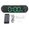 Digital Wall Clock Large Display with Remote Control Auto Brightness
