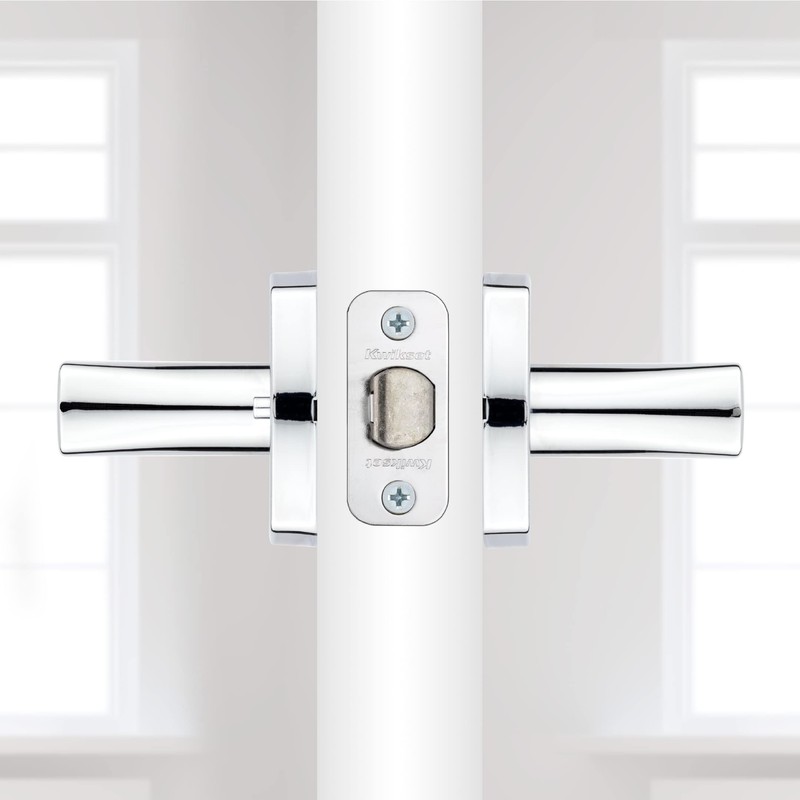 Kwikset Tripoli Lever Interior Privacy Door Handle with Lock, Door