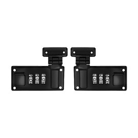 2 Pack Hasp Combination Lock Luggage Suitcase Hasps with 3 Digits Password Locks, Black 65mm Toolbox Storage Bag Fixed Latch Accessories Business Trip Travel
