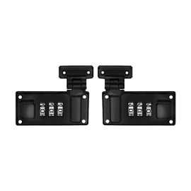 2 Pack Hasp Combination Lock Luggage Suitcase Hasps with 3 Digits Password Locks, Black 65mm Toolbox Storage Bag Fixed Latch Accessories Business Trip Travel