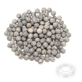 PATIKIL 8mm Aventurine Beads, 100 Pcs Round Natural Gemstone Beads Smooth Stone Beads Jade Tiger's Eye Loose Glass Beads for Bracelet Necklace Jewelry Making DIY, Deep Red Black