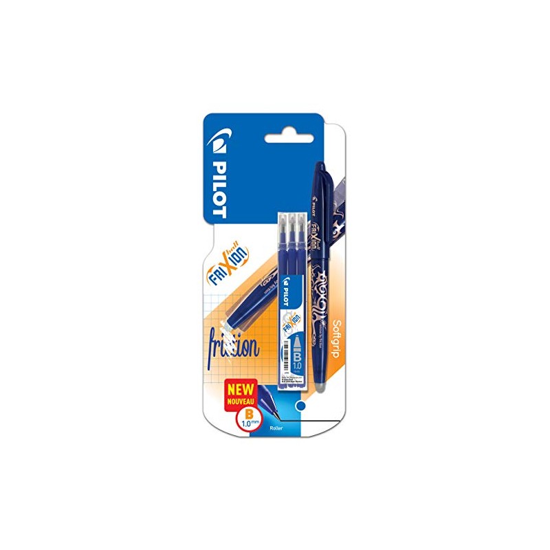 PILOT Frixion Ball Erasable Rollerball 1.0mm Tip Broad + 3