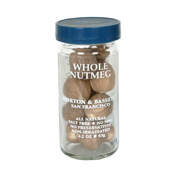 Morton & Bassett Whole Nutmeg, 2.2-Ounce Jars (Pack of 3)
