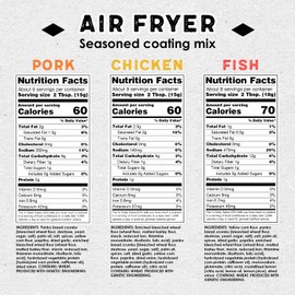 Louisiana Fish Fry Products Louisiana Fish Fry, Air Fry Variety Gift Pack - Chicken, Fish & Pork - 5 oz (Pack of 6)