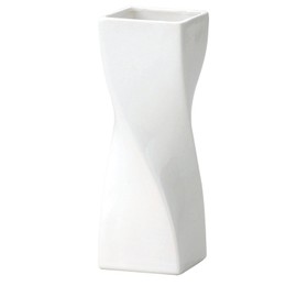 K-E I GREENHOUSE Monochrome Flower Base Vase 004-B-W White