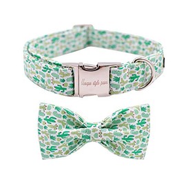 Unique Style Paws Dog Collar with Bow, Bowtie Dog Collar Adjustable Collars for Small Medium Large Dogs and Cats