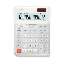 Casio DE-12D-WE-N Ergonomic Calculator, 12 Digit Day & Time Calculator, Desk Type, Eco Mark Certified, Practical Calculator, White