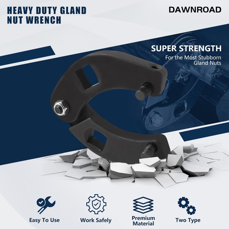 DAWNROAD Adjustable Gland Nut Wrench 1266 & 7463 Universal Hydraulic