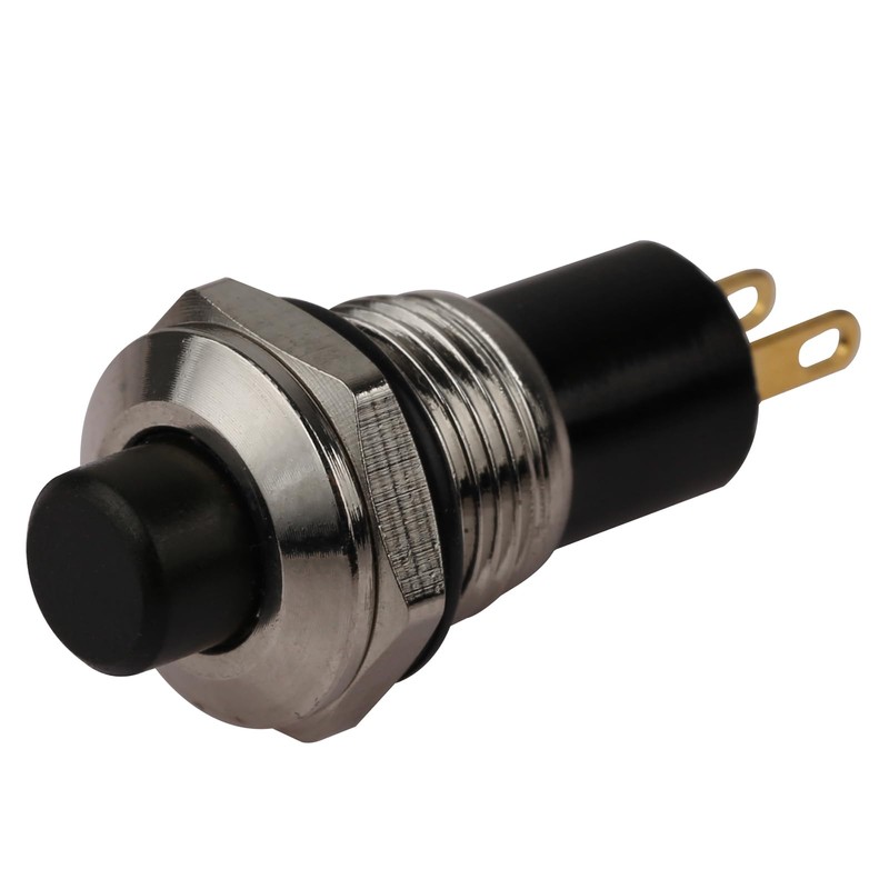 CLDIY Pressure Switch, Self-Locking Mini Switch, 10 mm Round DC24
