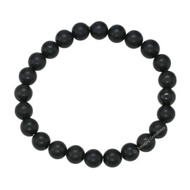 Shungite Bracelet for Women Men's Gifts - Protection Healing Crystal Bracelet - 8mm Gemstone Beaded Stretchable Bracelet Pulseras Para Hombres Mujer Stocking Stuffers