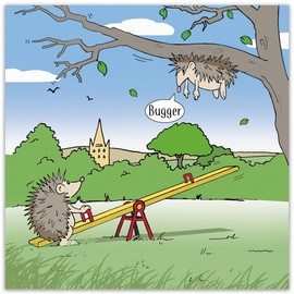Twizler Funny Card with Hedgehogs - Blank Card - Happy Birthday Card - Humour Card - Mothers Day Card - Fathers Day Card - Valentines Day - Teenager Card - Get Well Soon - New Home