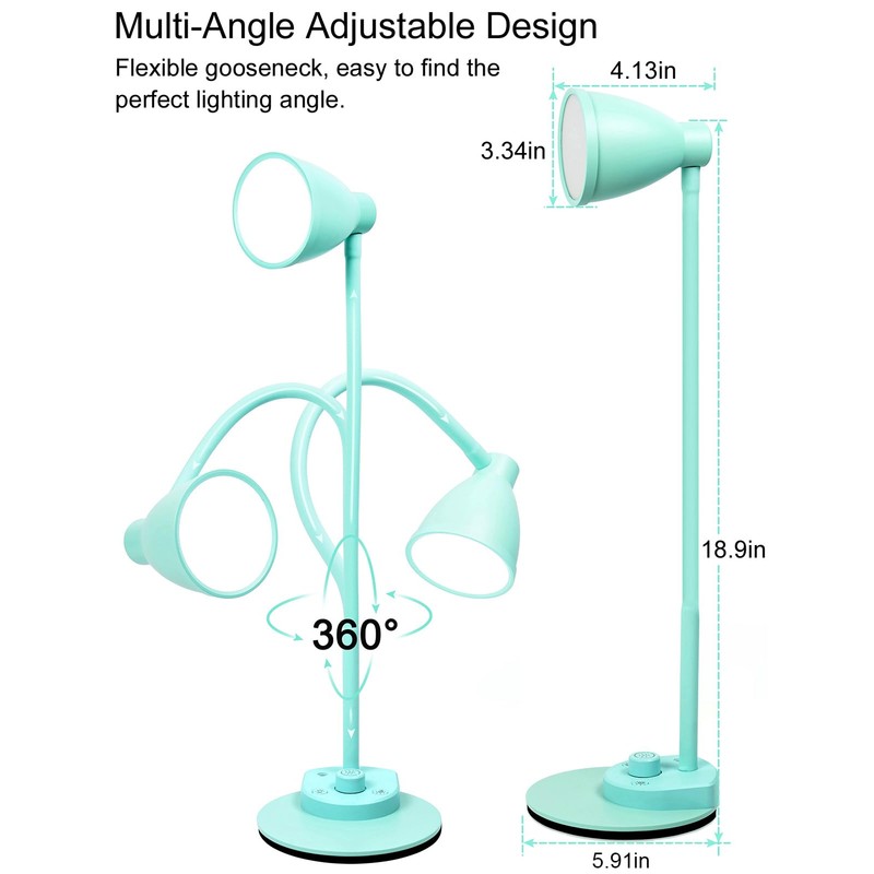 BOHON LED Desk Lamp with USB Charging Port, 3 Color