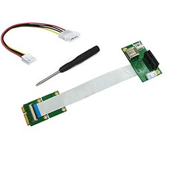 KALEA-INFORMATIQUE Riser PCIe to MiniPCIe Adapter with FPC Mat. Comes with two 15 and 25 cm long mats.