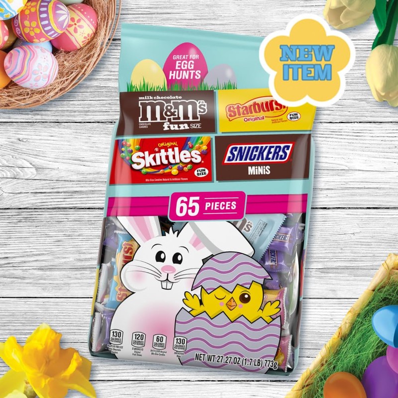 Mars M&M'S, SKITTLES, SNICKERS & STARBURST Easter Basket Stuffers Variety