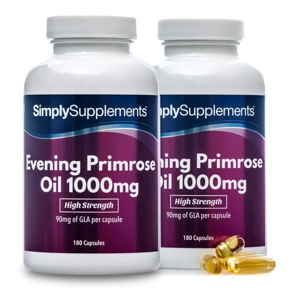 Evening Primrose Oil 1000mg | 360 Capsules in Total | May Support hormonal Balance