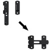 2 PCS Stainless Steel Black Door Lock,Safety Door Latch,Flip Latch