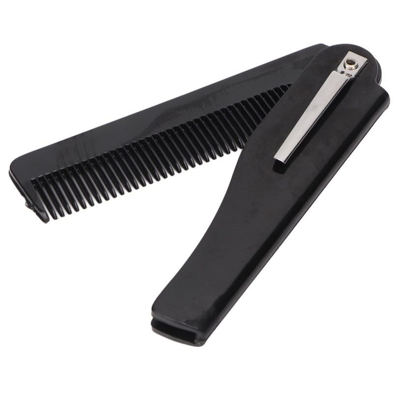 10Pcs Folding Comb Black Fine Teeth Durable Plastic Pocket Size