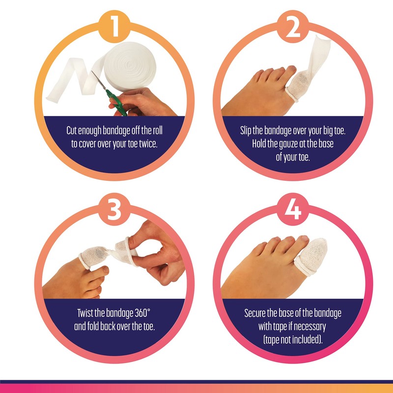 Snugfast Big Toe Tubular Gauze Bandage Dressing 2.7cm x 20m