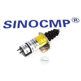 1502 – 12 °C7u2b2s1 Diesel combustible apagado válvula de solenoide 2 pines 12 V sin soporte – sinocmp cortados solenoide para Excavadora solenoide eléctrico partes, 3 Meses warrnaty