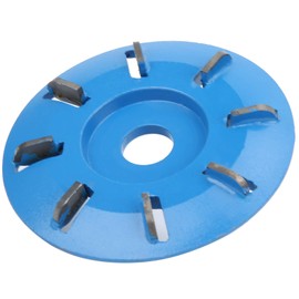 8 Teeth Milling Cutter Wood Carving Disc 8 Teeth Milling Cutter 8 Teeth Wood Carving Disc Grinding Disc for Woodworking Cutting Accessories Full Length 90mm 3.5in Blue