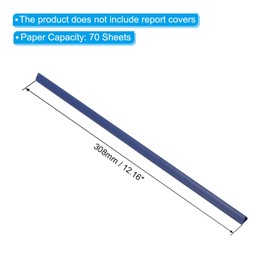 PATIKIL 10 mm Binding Folders, Pack of 10 Plastic Binding Covers with Push Handle, 70 Sheets Capacity A4 Binder Covers for Report Cover, Office, Study, Blue