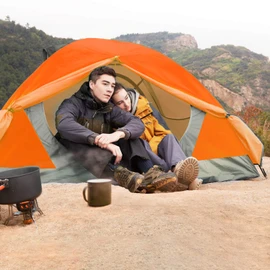 BISINNA 2/4 Person Camping Tent Lightweight Backpacking Tent Waterproof Windproof Two Doors Easy Setup Double Layer Outdoor Tents for Family Camping Hunting Hiking Mountaineering Travel
