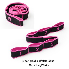 2pcs Stretching Equipment, Dance Equipment, Stretching Strap with 8 Loops, Stretching Bands, Yoga Straps for Stretching, Yoga Bands for Stretching, for Pilates, Yoga, Dance, Gymnastics Exercise