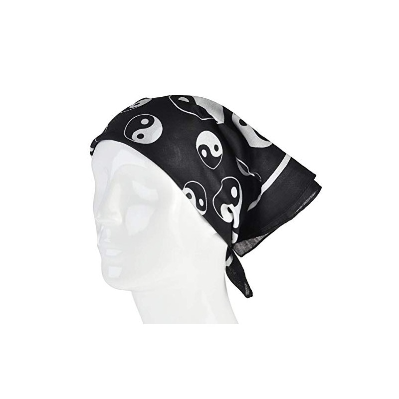 Unisex Oriental Ying Yang Tiger 100% Cotton Bandana Bandanna Biker