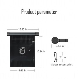 Mrsnimou Upgraded Car Trash Bin | Car Trash Bag Dispenser Aluminium Alloy Trash Can, Roll-Up Type Garbage Bin for Car │ with 40pcs Car Garbage Bags Trash Bin (Black)