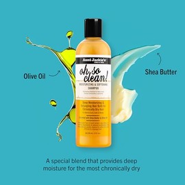 Aunt Jackie's Oh So Clean Lather-rich Deep Moisturizing Shampoo, Revives Fragile, Dry Hair, Enriched with Coconut Oil, Shea Butter and Extra Virgin Ol