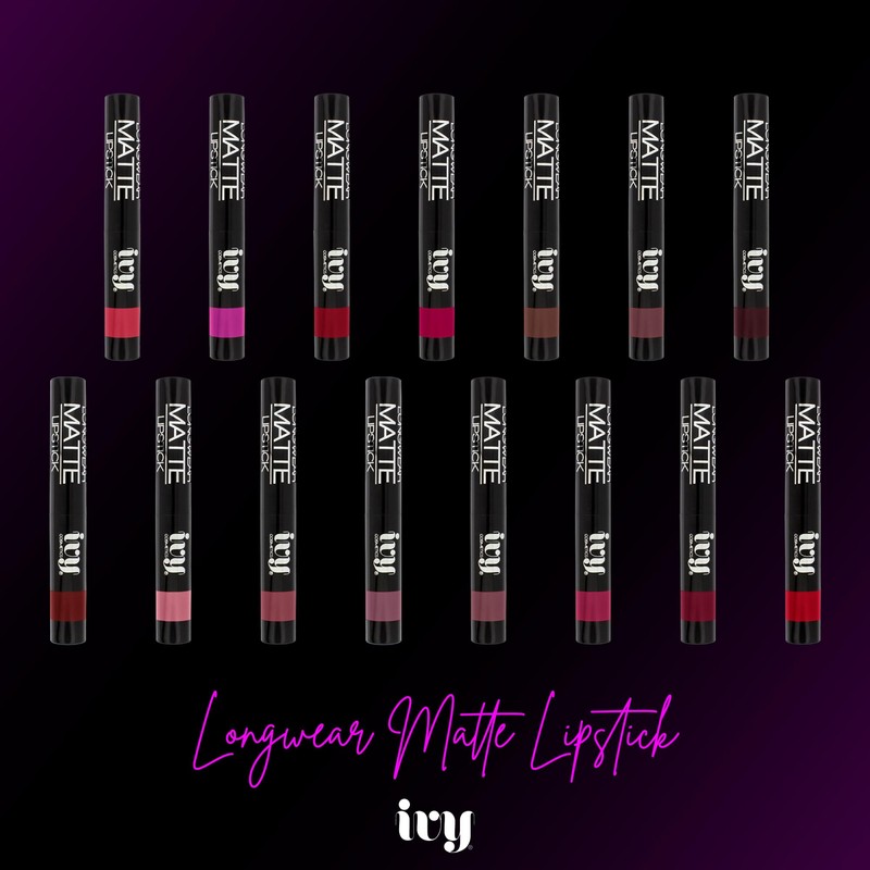 Labial Mate IVY de Larga Duracion - 15 Tonos disponibles