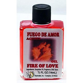 6 Pieces BRYBRADAN FIRE of Love Spiritual Oil Fuego DE Amor ACEITE ESPIRITUAL -1/2 FL OZ 14.7ML