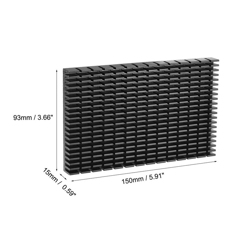 sourcing map Heatsink with Cross-shaped Notches for LED and Power