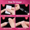 AIMEILI Long Square Nail Tips Soft Gel Tips 12 Sizes,