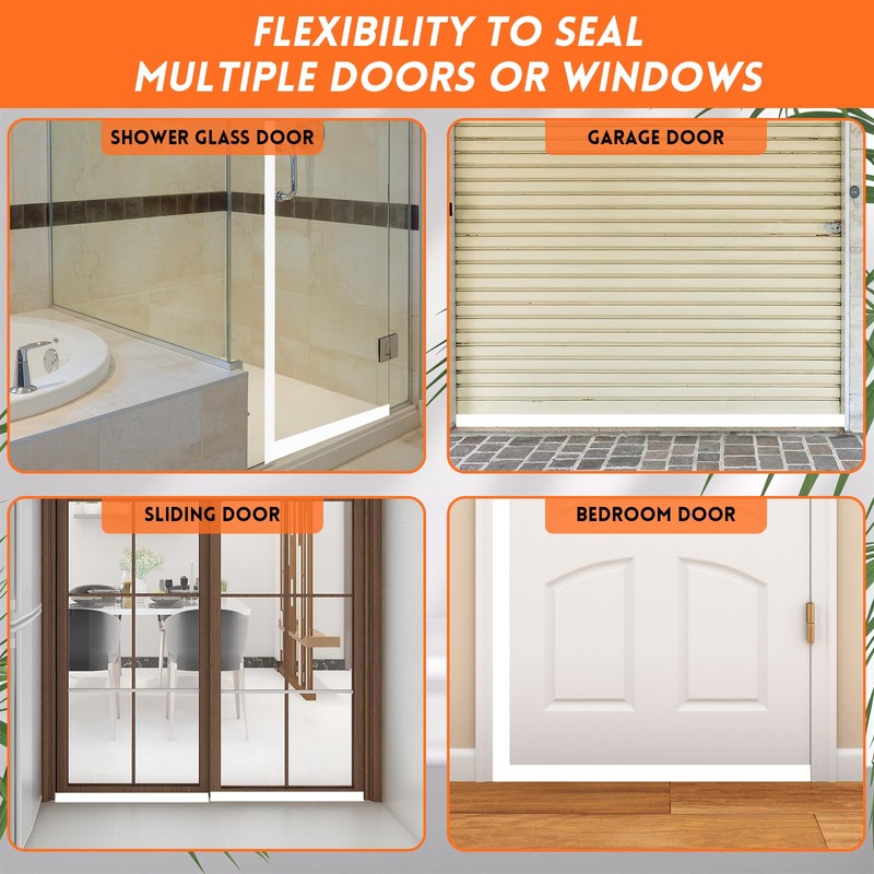 T-Shaped Weather Stripping Door Seal, Length 20FT Silicone Seal Strip