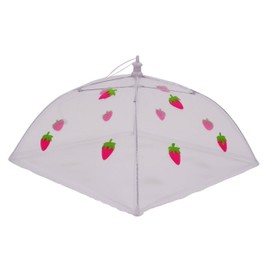Epicurean 39JN1131ST Polyester with Zinc Plated Steel Frame Food Cover Umbrella, 30 x 30 cm, White/Pink/Green