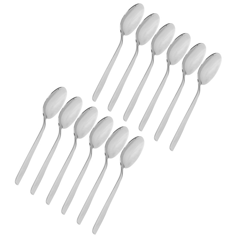 12Pcs Long Handle Dessert Spoon 316 Stainless Steel Soup Coffee