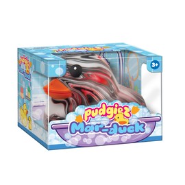 6 Inch Squishy Marble Rubber Duck- 1 Pack Assorted Colors- Large Stress Dough Ball and Autism Fidget Toy for Kids and Adults- Easter Basket Filler and Collectible Gift